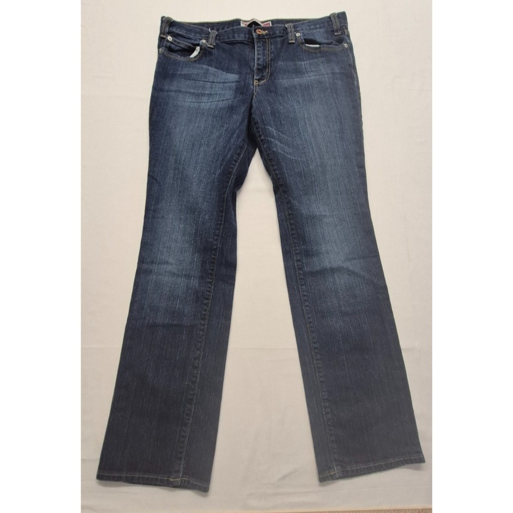 Gap straight fit women's denim blue jeans dark wash 12 ank